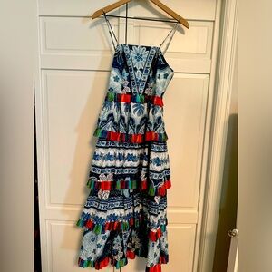 Farm Rio cotton dress. Size M. New with tag, never worn. Adjustable straps.
